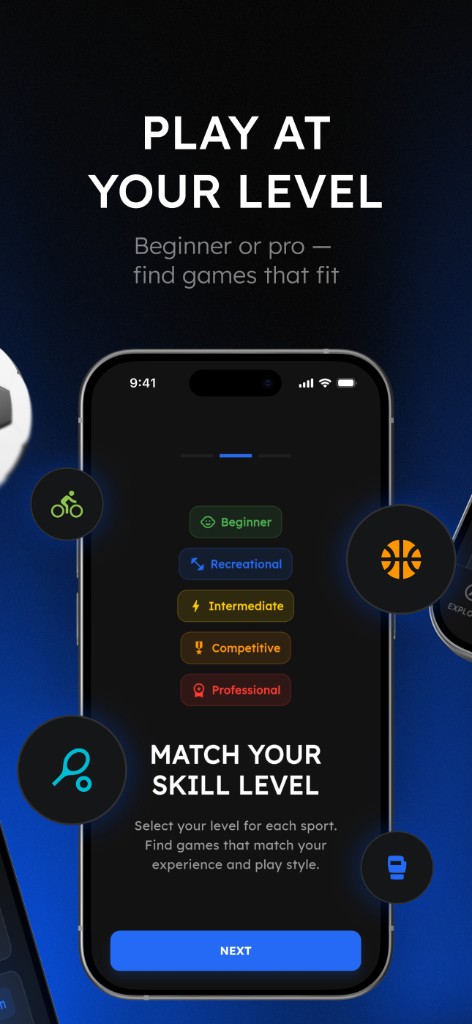 Squaddler skill level selection during onboarding